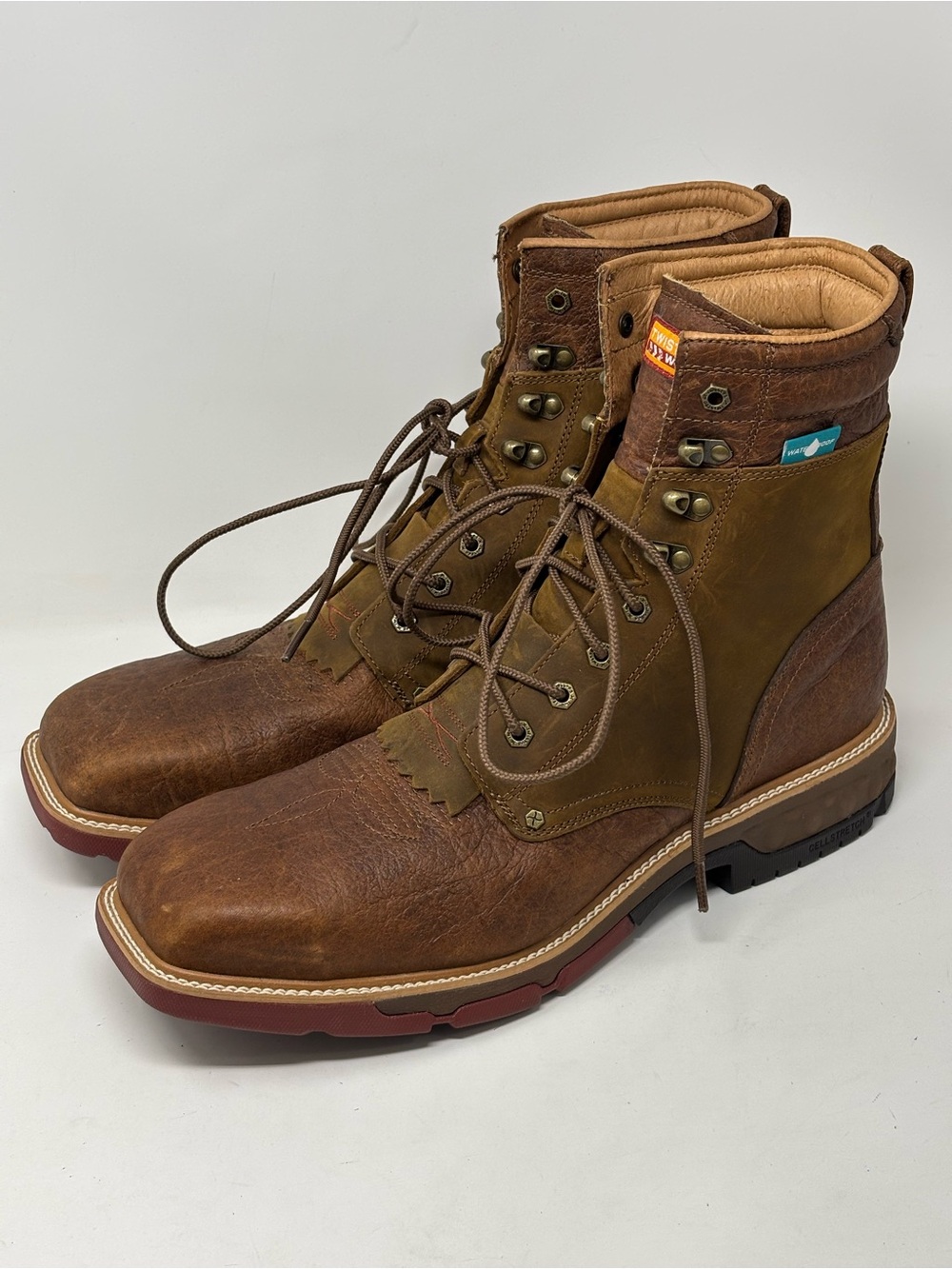 Twisted X Men’s cellstretch leather lacer boots size 14 NWOT